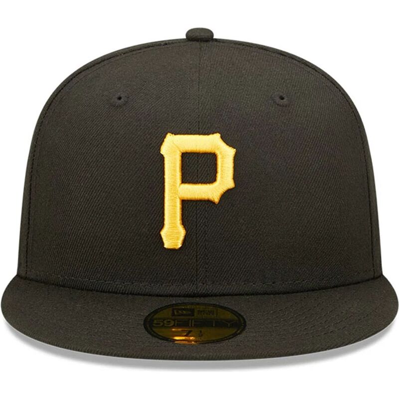 cappello-piatto-nero-aderente-59fifty-ac-perf-dei-pittsburgh-pirates-mlb-di-new-era