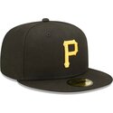 cappello-piatto-nero-aderente-59fifty-ac-perf-dei-pittsburgh-pirates-mlb-di-new-era