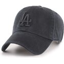cappello-curvo-nero-cinghia-regolabile-clean-up-tonal-dei-los-angeles-dodgers-mlb-di-47-brand