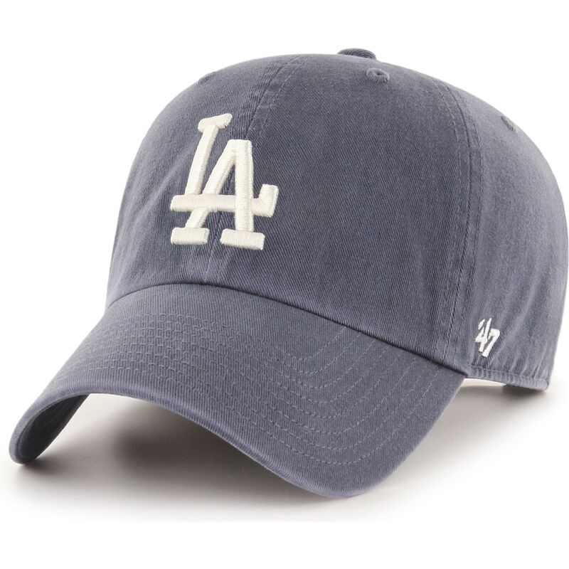 cappello-curvo-grigio-cinghia-regolabile-clean-up-vintage-navy-dei-los-angeles-dodgers-mlb-di-47-brand