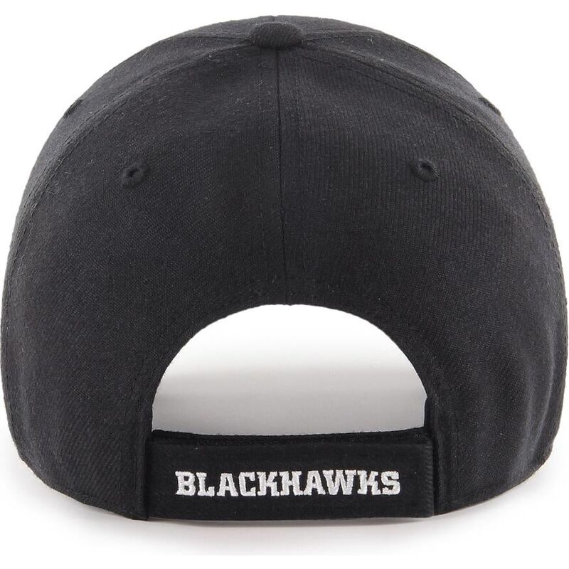 cappello-curvo-nero-cinghia-regolabile-mvp-dei-chicago-blackhawks-nhl-di-47-brand cappello-curvo-nero-cinghia-regolabile-mvp-dei-chicago-blackhawks-nhl-di-47-brand