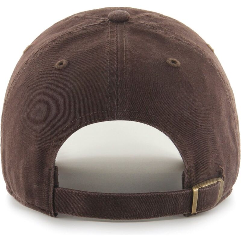 cappello-curvo-marrone-cinghia-regolabile-clean-up-no-loop-label-dei-los-angeles-dodgers-mlb-di-47-brand cappello-curvo-marrone-cinghia-regolabile-clean-up-no-loop-label-dei-los-angeles-dodgers-mlb-di-47-brand