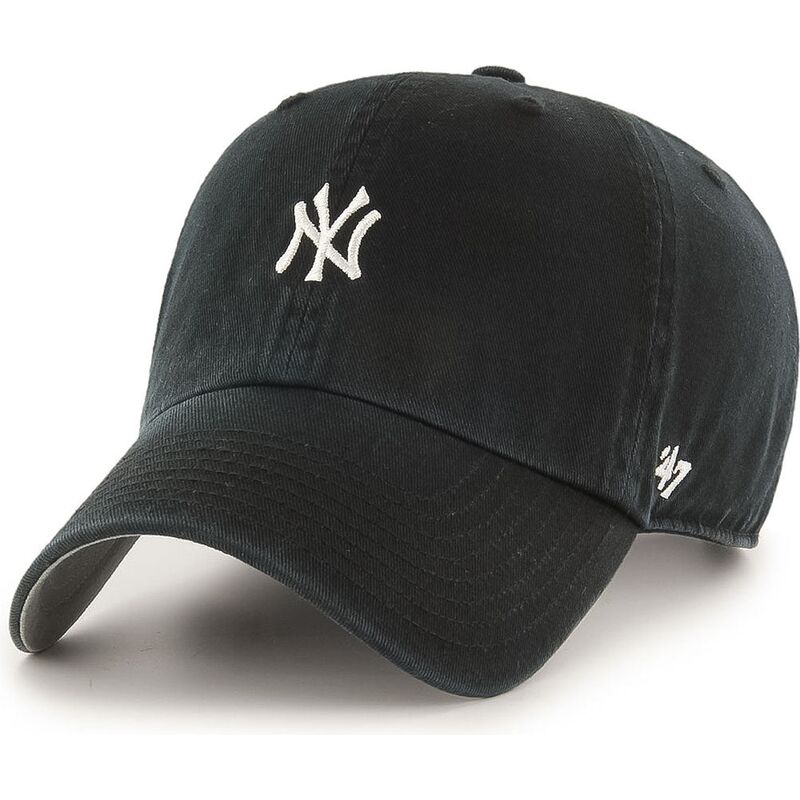 cappello-curvo-nero-cinghia-regolabile-clean-up-base-runner-mini-dei-new-york-yankees-mlb-di-47-brand