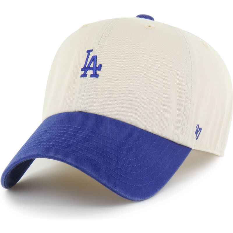 cappello-curvo-beige-cinghia-regolabile-clean-up-base-runner-two-tone-dei-los-angeles-dodgers-mlb-di-47-brand cappello-curvo-beige-cinghia-regolabile-clean-up-base-runner-two-tone-dei-los-angeles-dodgers-mlb-di-47-brand