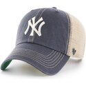 cappello-curvo-grigio-snapback-clean-up-trawler-vintage-navy-dei-new-york-yankees-mlb-di-47-brand