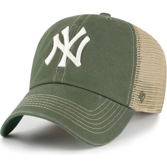 Cappello curvo verde snapback Clean Up Trawler dei New York Yankees MLB di 47 Brand