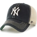 cappello-curvo-nero-snapback-clean-up-trawler-dei-new-york-yankees-mlb-di-47-brand