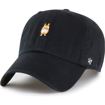 Cappello curvo nero cinghia regolabile Clean Up Base Runner Icon Dog di 47 Brand