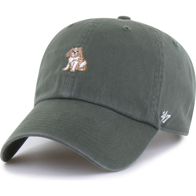 cappello-curvo-verde-cinghia-regolabile-clean-up-base-runner-icon-dog-di-47-brand