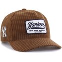 cappello-curvo-marrone-snapback-hitch-rf-cord-patch-dei-new-york-yankees-mlb-di-47-brand