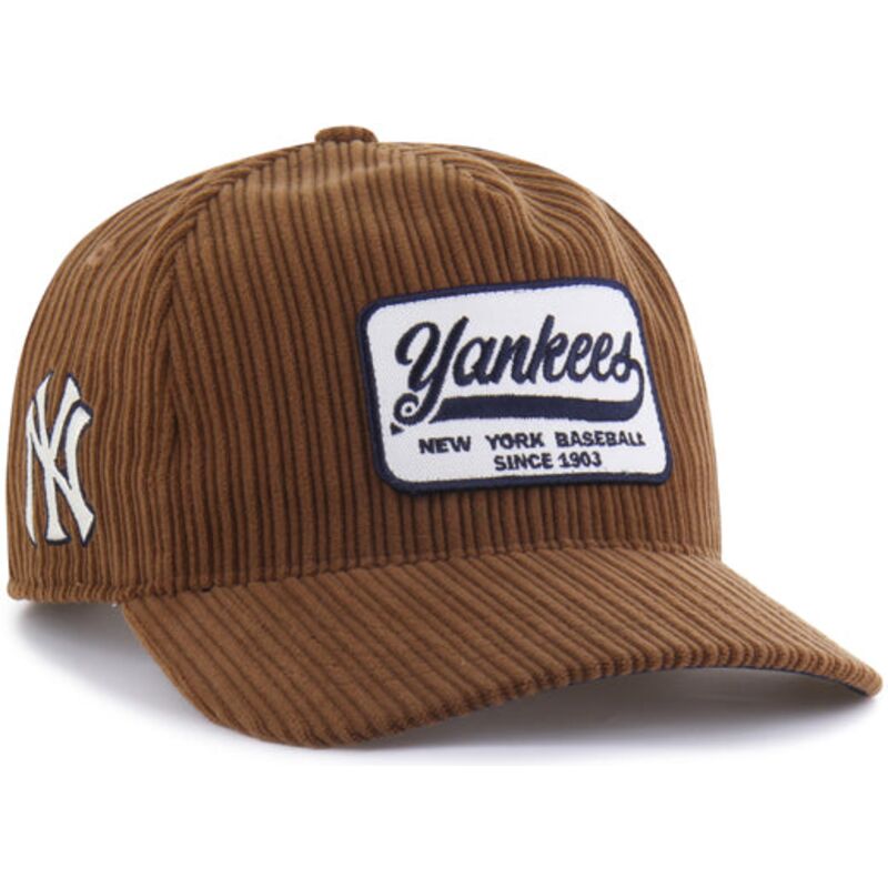 cappello-curvo-marrone-snapback-hitch-rf-cord-patch-dei-new-york-yankees-mlb-di-47-brand