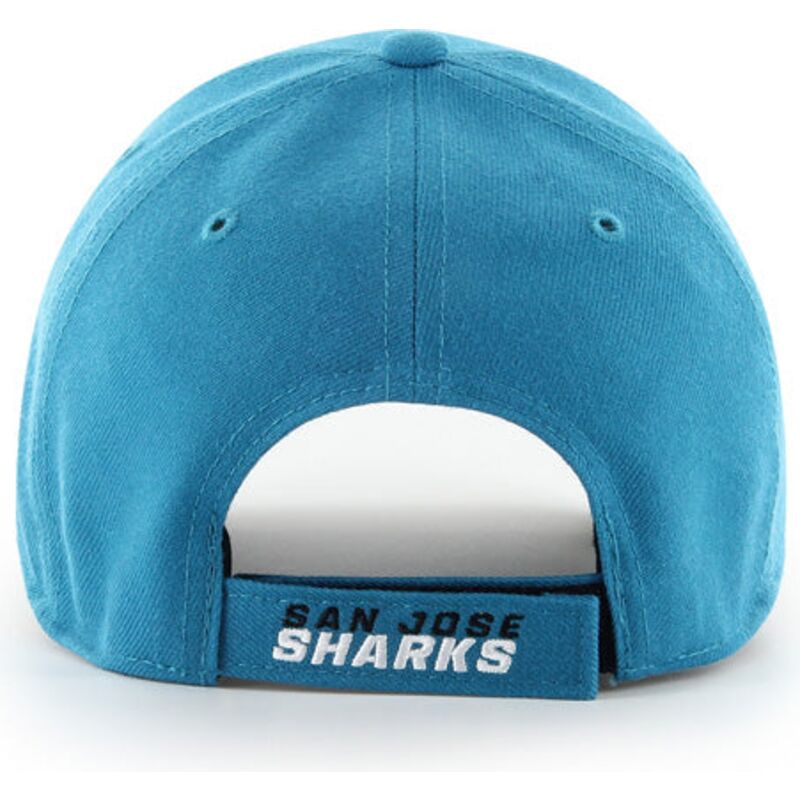 cappello-curvo-blu-cinghia-regolabile-mvp-dark-teal-dei-san-jose-sharks-nhl-di-47-brand cappello-curvo-blu-cinghia-regolabile-mvp-dark-teal-dei-san-jose-sharks-nhl-di-47-brand
