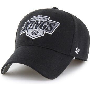 Cappello curvo nero cinghia regolabile MVP Essential dei Los Angeles Kings NHL di 47 Brand