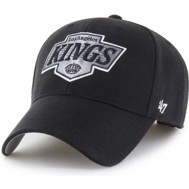 cappello-curvo-nero-cinghia-regolabile-mvp-essential-dei-los-angeles-kings-nhl-di-47-brand