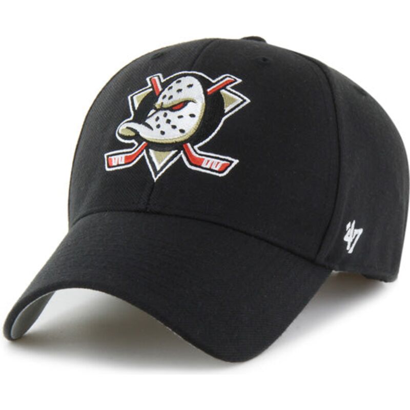 cappello-curvo-nero-cinghia-regolabile-mvp-essential-dei-anaheim-ducks-nhl-di-47-brand