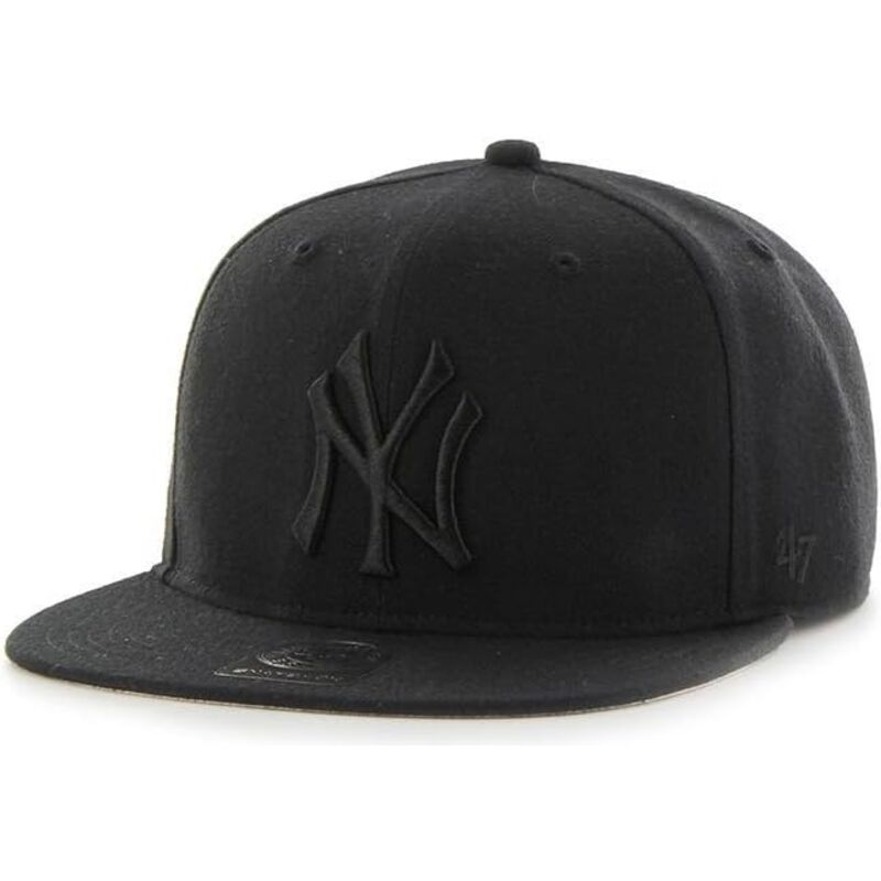 cappello-piatto-nero-snapback-captain-no-shot-dei-new-york-yankees-mlb-di-47-brand cappello-piatto-nero-snapback-captain-no-shot-dei-new-york-yankees-mlb-di-47-brand