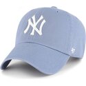 cappello-curvo-blu-cinghia-regolabile-clean-up-vapor-dei-new-york-yankees-mlb-di-47-brand
