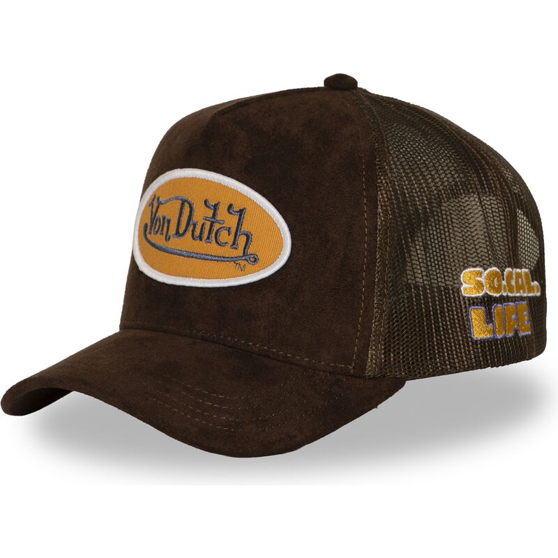 cappello-curvo-marrone-snapback-fur14-di-von-dutch