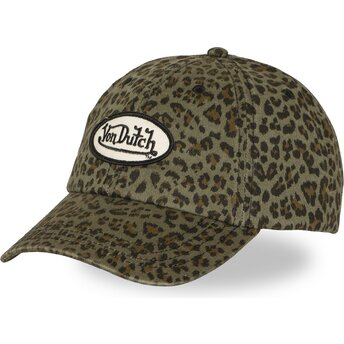Cappello curvo leopardato cinghia regolabile SOVA di Von Dutch