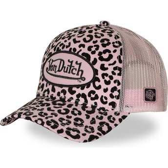 Cappello curvo leopardato snapback rosa VERLE di Von Dutch