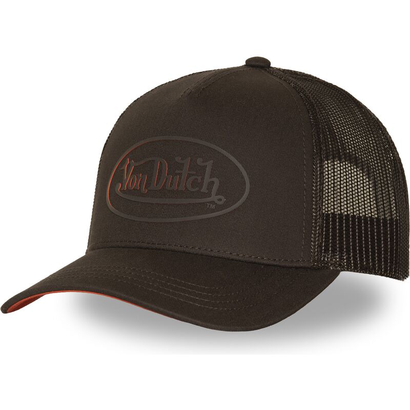 cappello-curvo-marrone-snapback-log24-di-von-dutch