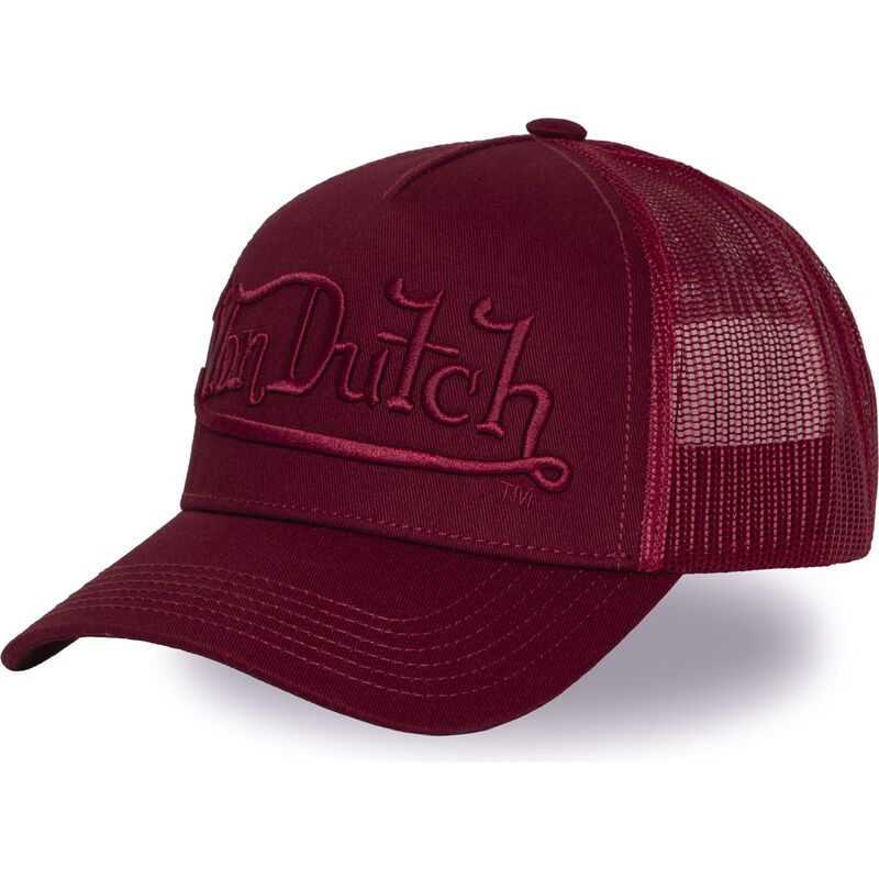 cappello-curvo-rosso-snapback-emb07-di-von-dutch