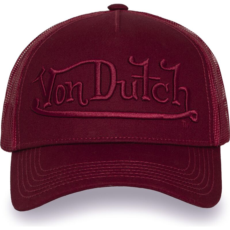 cappello-curvo-rosso-snapback-emb07-di-von-dutch