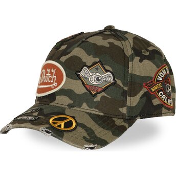 Cappello curvo mimetizzazione snapback KAMO01 di Von Dutch
