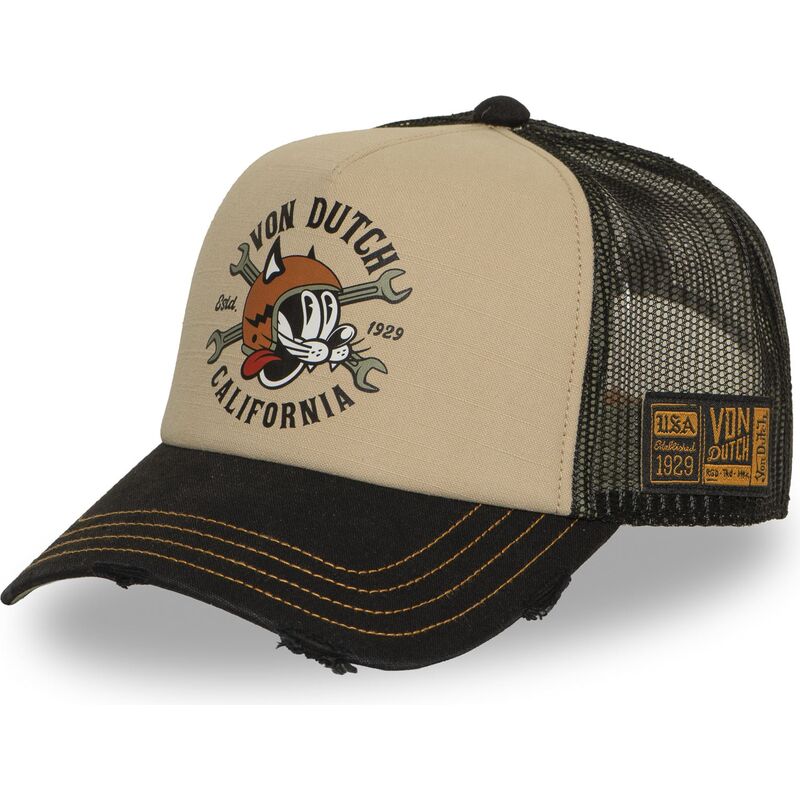 cappello-curvo-beige-snapback-crew37-di-von-dutch
