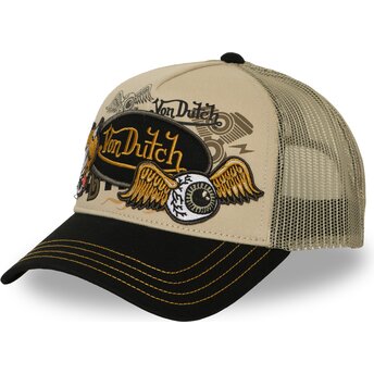 Cappello curvo beige snapback PATCHES19 di Von Dutch