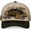 cappello-curvo-beige-snapback-patches19-di-von-dutch