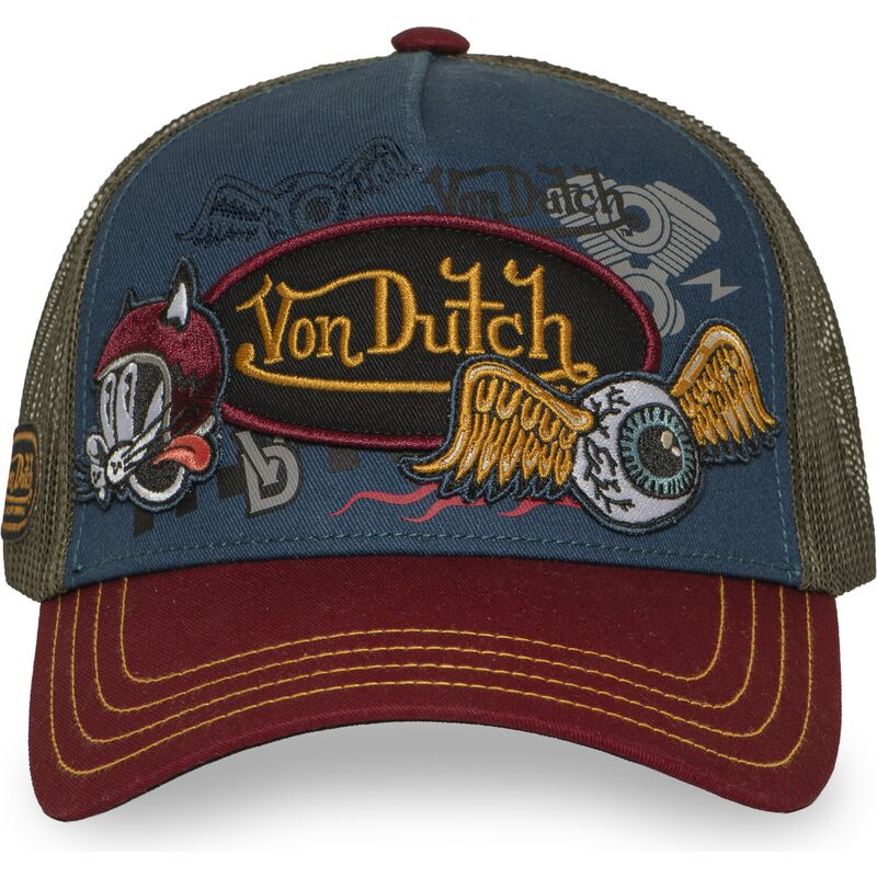 cappello-curvo-multicolore-snapback-patches20-di-von-dutch cappello-curvo-multicolore-snapback-patches20-di-von-dutch