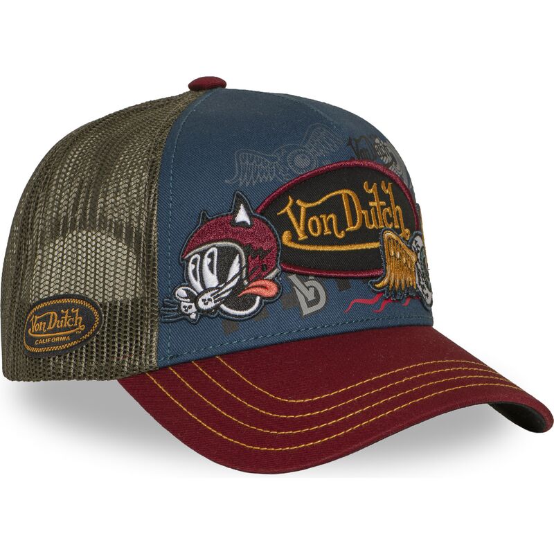 cappello-curvo-multicolore-snapback-patches20-di-von-dutch cappello-curvo-multicolore-snapback-patches20-di-von-dutch
