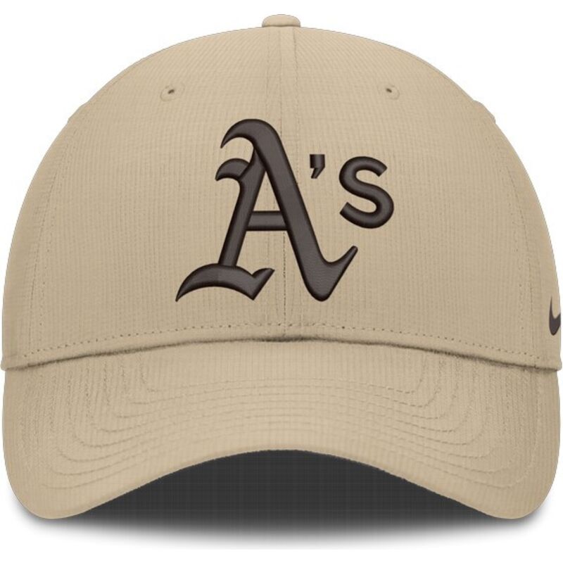 cappello-curvo-beige-cinghia-regolabile-structured-uv-poly-ripstop-dei-oakland-athletics-mlb-di-nike cappello-curvo-beige-cinghia-regolabile-structured-uv-poly-ripstop-dei-oakland-athletics-mlb-di-nike