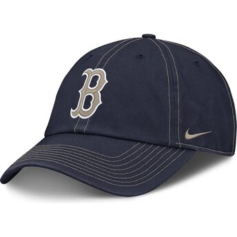 Cappello curvo blu marino cinghia regolabile Fathers Day Club Unstructured Organic Cotton dei Boston Red Sox MLB di Nike