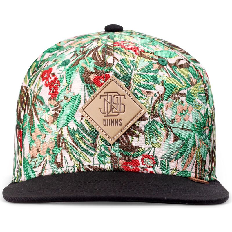 cappello-piatto-verde-snapback-woven-jungle-di-djinns