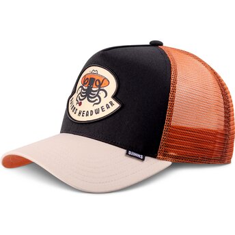 Cappello curvo nero snapback HFT Rose Kraken di Djinns