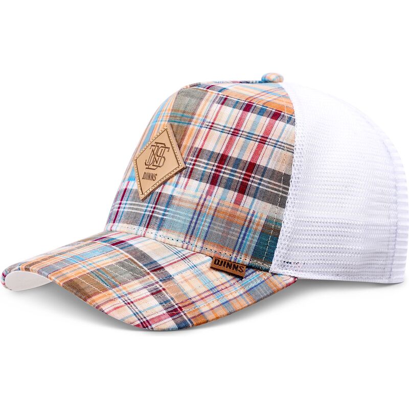 cappello-curvo-multicolore-snapback-hft-patch-check-turquoise-di-djinns