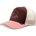 cappello-curvo-marrone-snapback-rosa-hft-lazy-bird-di-djinns