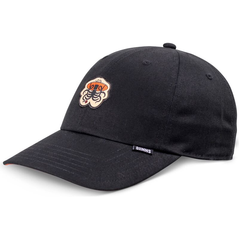 cappello-curvo-nero-cinghia-regolabile-rose-kraken-di-djinns