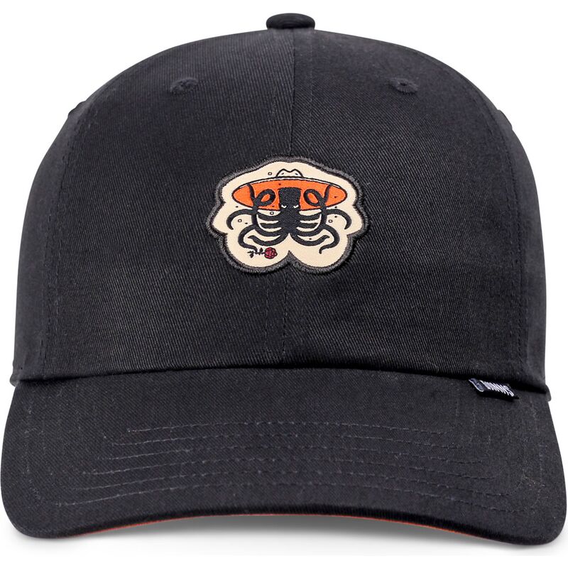 cappello-curvo-nero-cinghia-regolabile-rose-kraken-di-djinns
