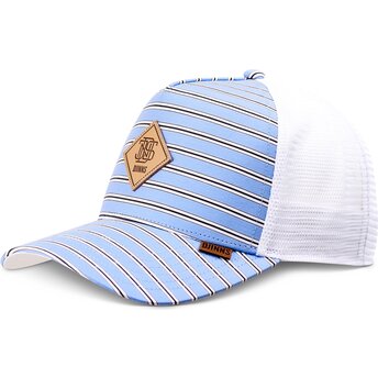 Cappello curvo blu snapback HFT Business Stripe di Djinns