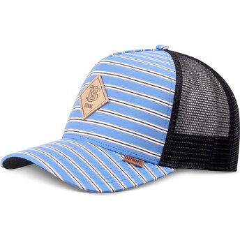 Cappello curvo blu snapback HFT Business Stripe di Djinns