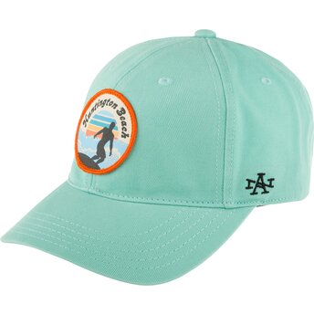 Cappello curvo verde cinghia regolabile Hepcat dei Huntington Beach di American Needle