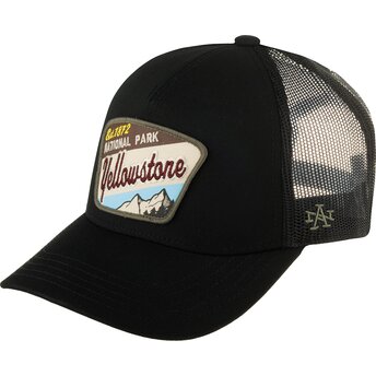 Cappello curvo nero snapback Valin dei Yellowstone National Park di American Needle