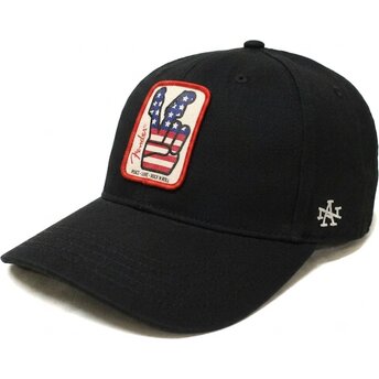 Cappello curvo nero cinghia regolabile Hepcat dei Fender di American Needle
