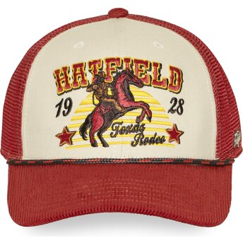 Cappello curvo rosso snapback PCS ROD di Hatfield