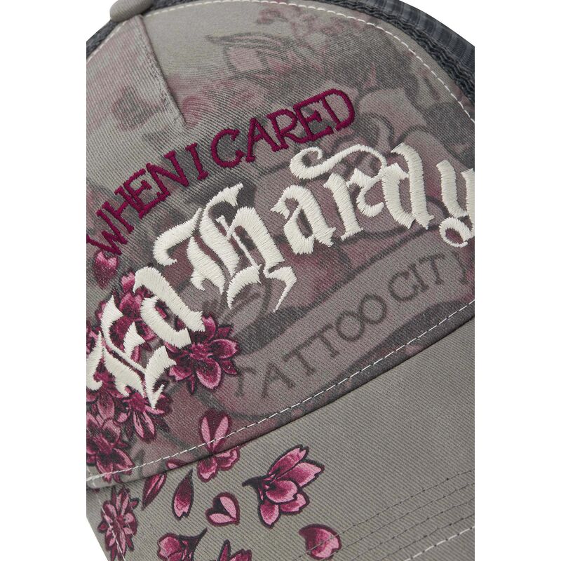 cappello-curvo-grigio-snapback-floral-tattoo-city-vintage-wash-di-ed-hardy