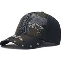 cappello-curvo-nero-cinghia-regolabile-storming-rose-washed-di-ed-hardy