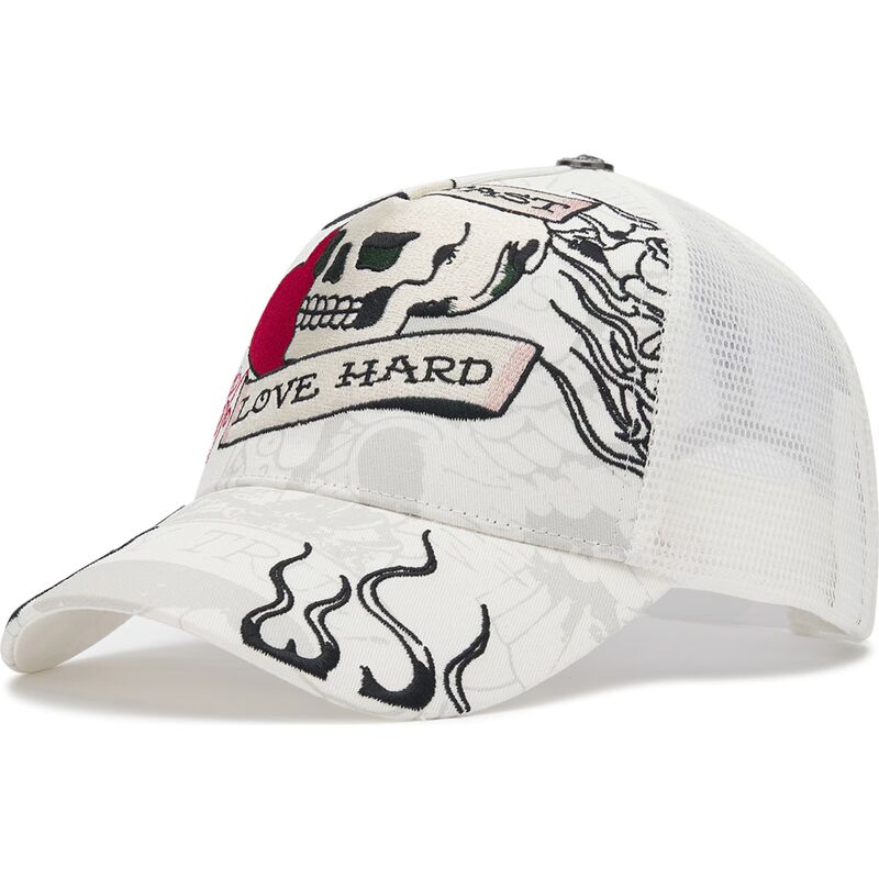 cappello-curvo-bianco-snapback-live-fast-love-hard-di-ed-hardy cappello-curvo-bianco-snapback-live-fast-love-hard-di-ed-hardy